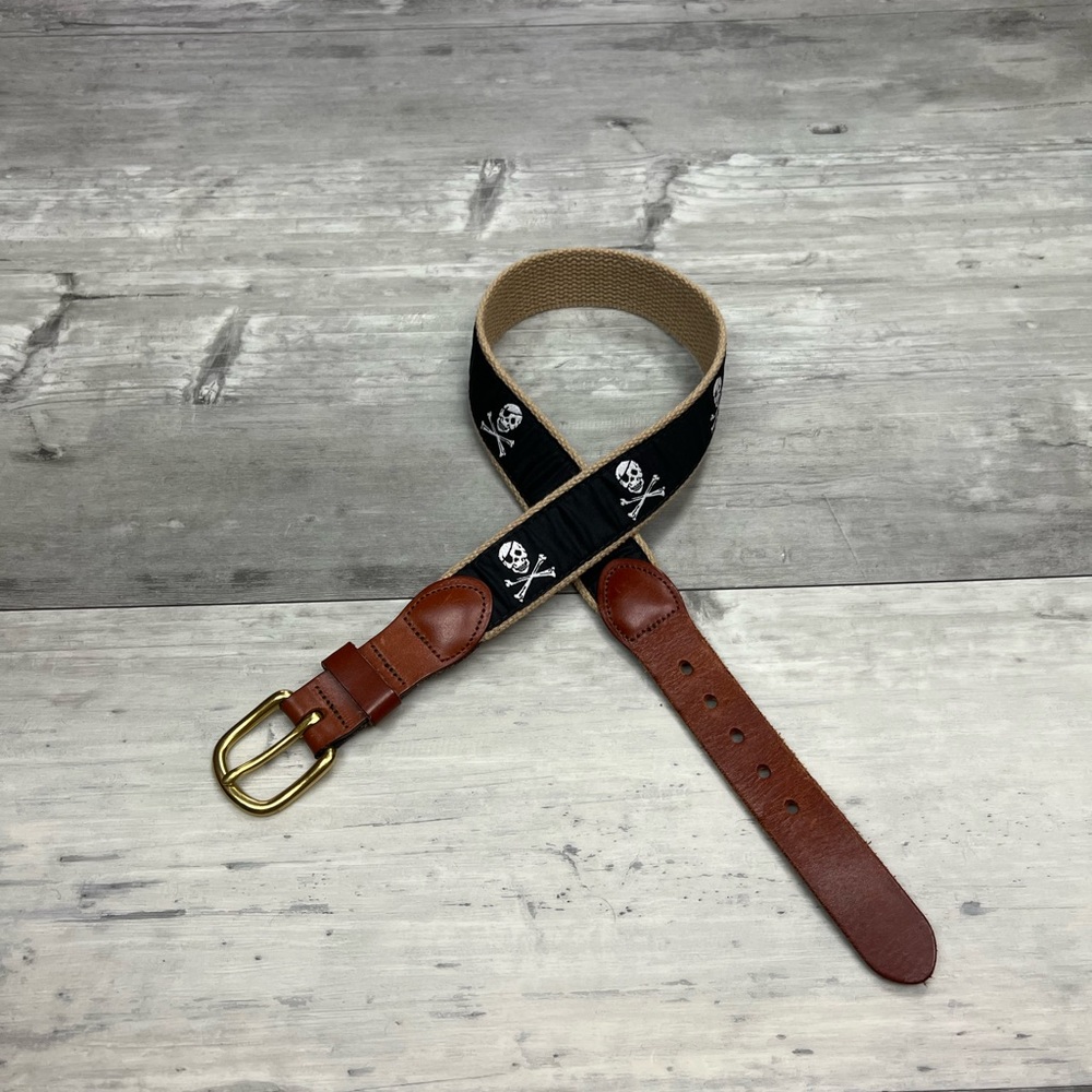 Leather Man Ltd. Jolly Roger Pirate Skull & Crossbones Belt 24
